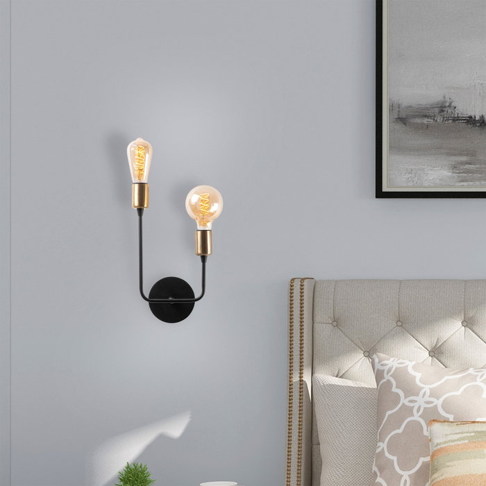 Opviq Dolma - 3081 Lámpara de pared negra de hierro Opviq Dolma - 3081 Lámpara de pared negra de hierro